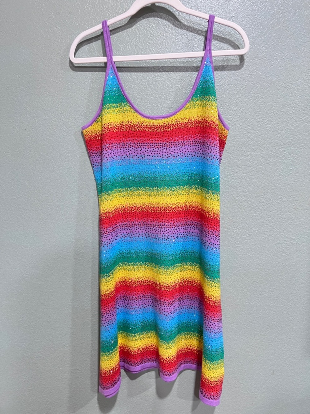 New QOS Rainbow Knit Dress